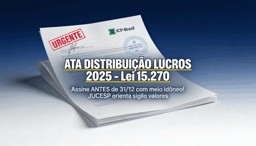 Ata de Distribuição de Lucros 2025: Como Assinar Corretamente Antes do Fim do Ano (Guia Completo Lei 15.270)